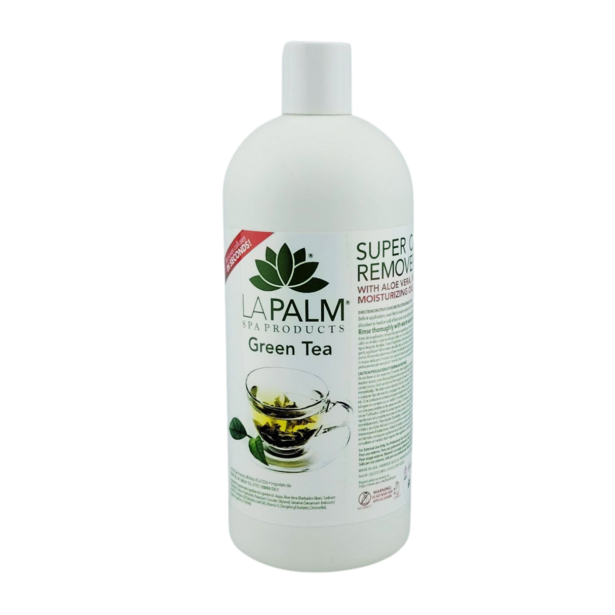La Palm Super Callus Remover 946ml 32oz Bottle - Green Tea