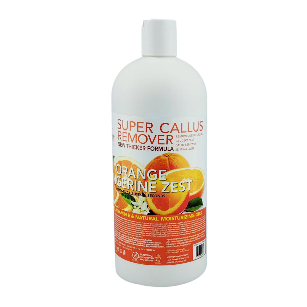 La Palm Super Callus Remover 946ml 32oz Bottle - Orange Tangerine Zest