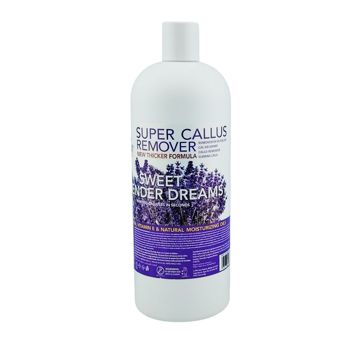 La Palm Super Callus Remover 946ml 32oz Bottle - Sweet Lavender Dreams
