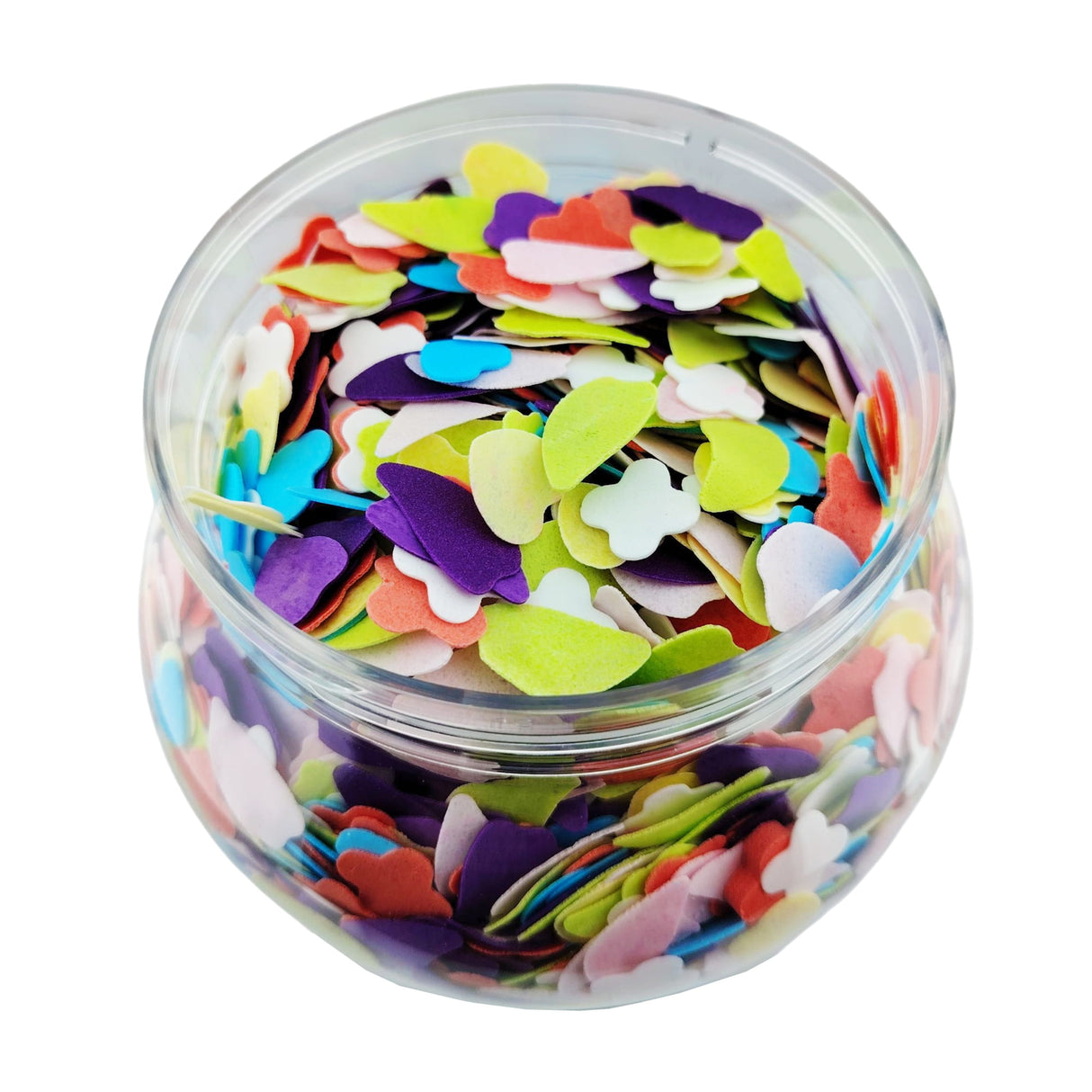 La Palm VolcanoSpa Dry Bath Soap Flowers (gallon) Bottle - Rainbow Content Close Up