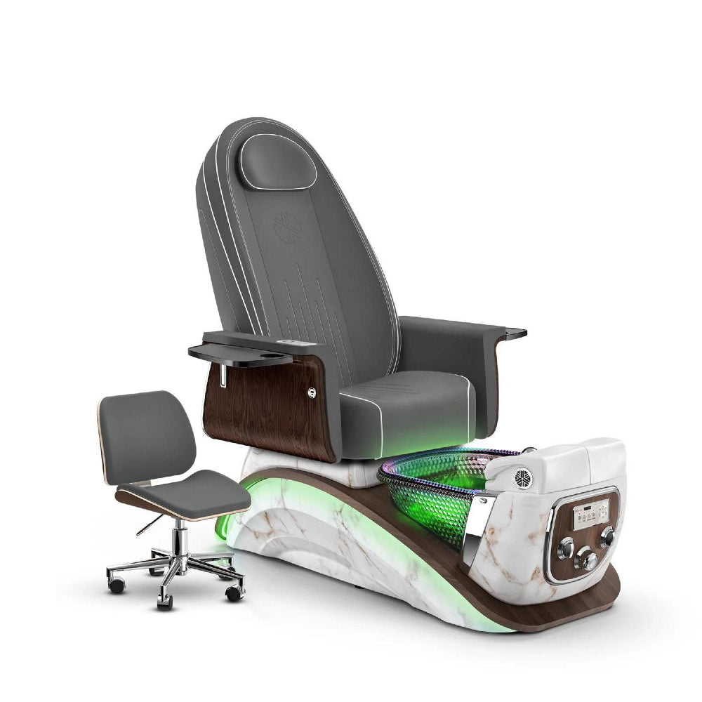 Lexor Mystique Salon Pedicure Spa Chair Graphite Massage Colour and White Moonstone base