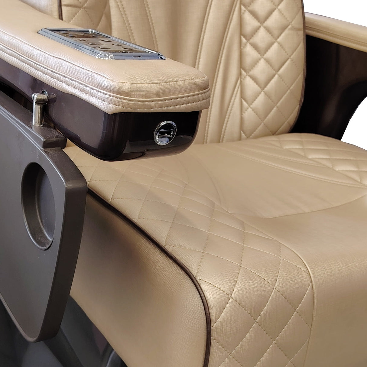 Lexor PSD700 Salon Pedicure Spa Chair With Tray Closed and USB Charging Port
