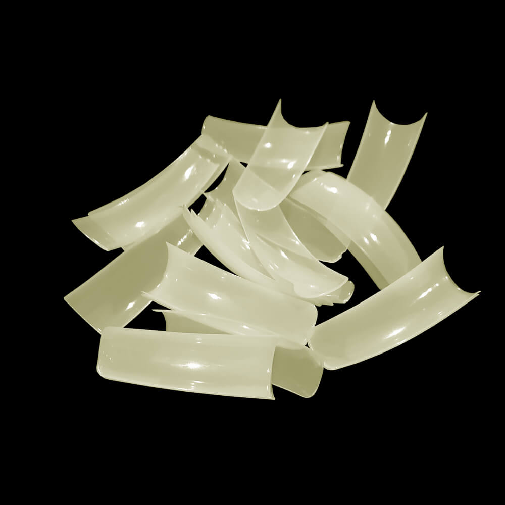 Luxe Natural Curve Acrylic False Nail Tips Bag of 50pcs