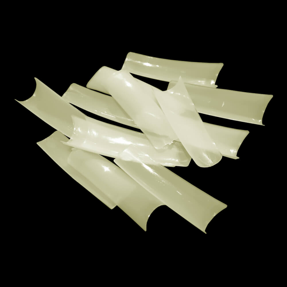 Luxe Natural Straight Acrylic False Nail Tips Bag of 50pcs