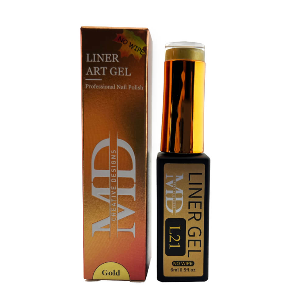 MD Nail Gel Art Liner Bottle Gold Colour