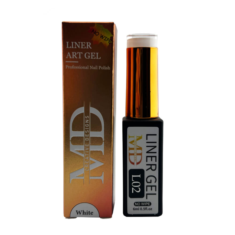 MD Nail Gel Art Liner Bottle White Colour
