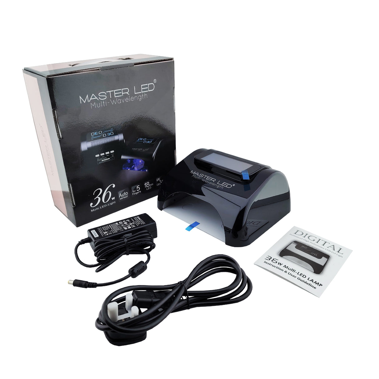 Master LED Lamp Corded Black Box Content View