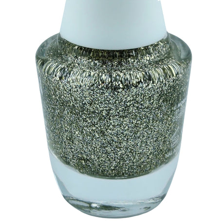 Morgan Taylor 15ml Bottle Golden Garden Gala Fine Gold Glitter Close Up View