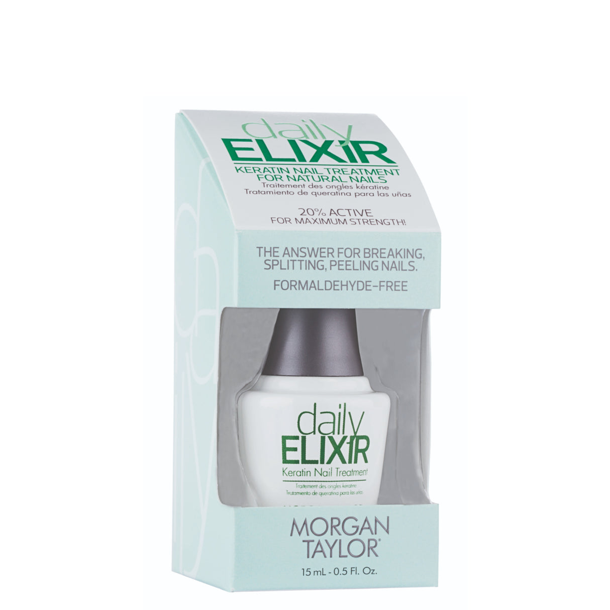 Morgan Taylor Daily Elixir Keratin Nail Treatment 15ml 0.5oz Bottle With Box