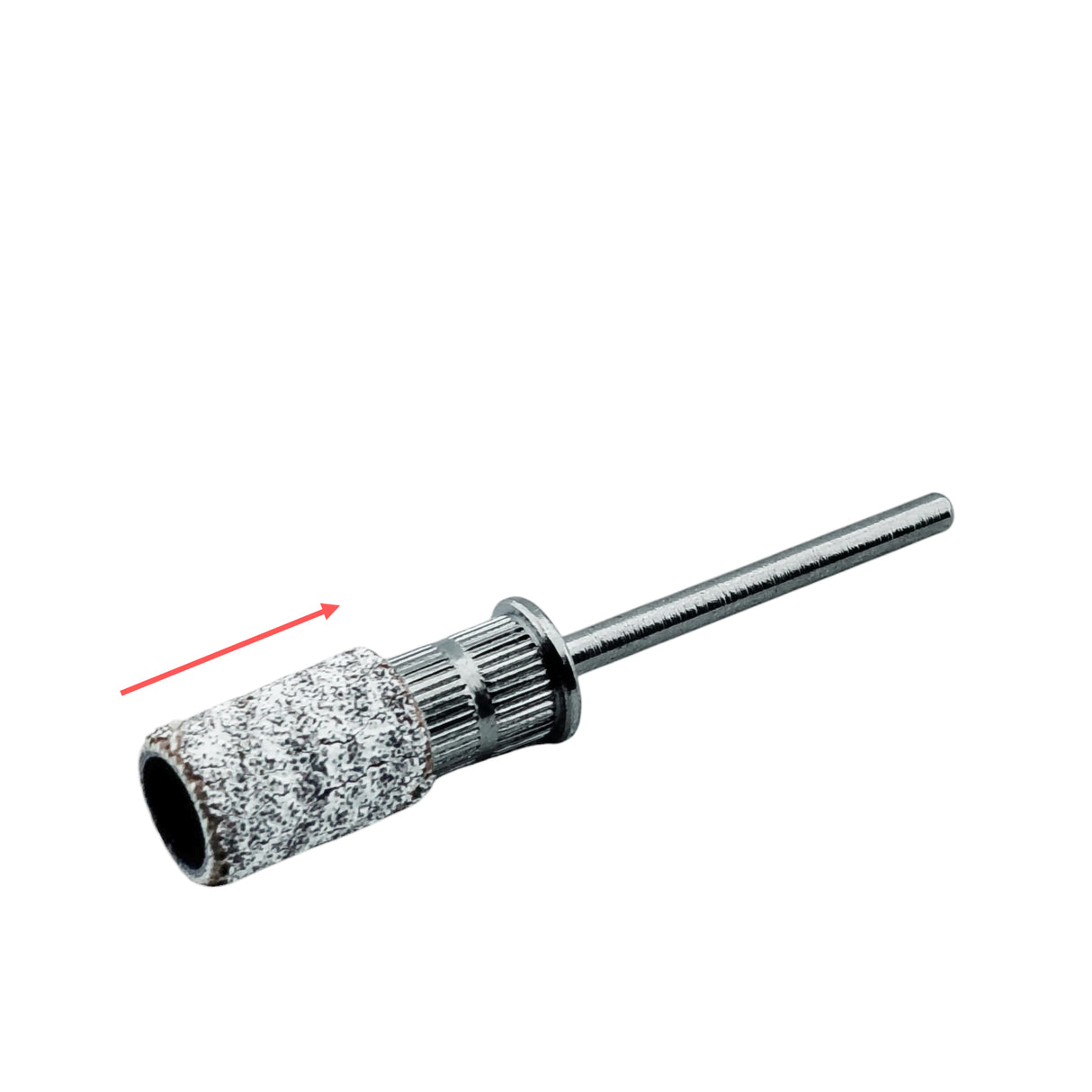 Nail Drill Bit Mandrel Silver Colour Demo View Of Sanding Band Fitting In