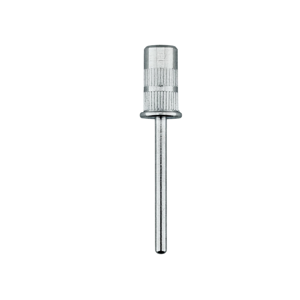 Nail Drill Bit Mandrel Silver Colour Front View