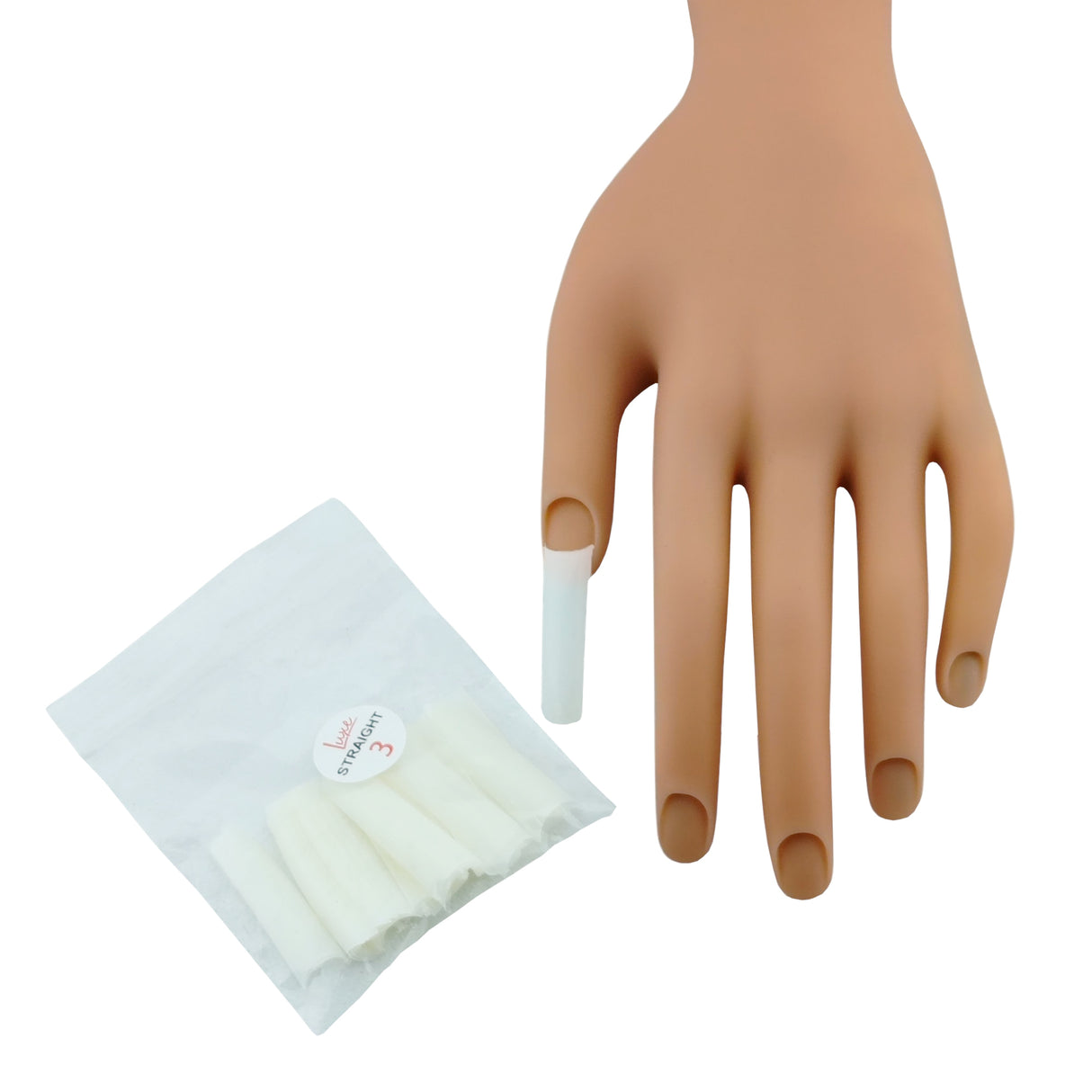 Nail Tech Training Soft Practice Hand Demo View With False Nail Tips