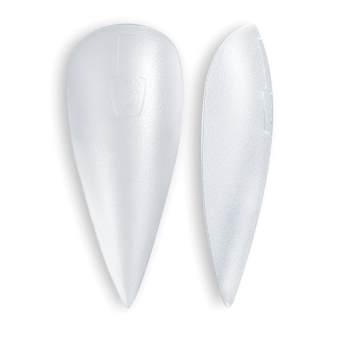 OPI GELevate Soft Gel Tips - Medium Stiletto Clear Tip Close Up View