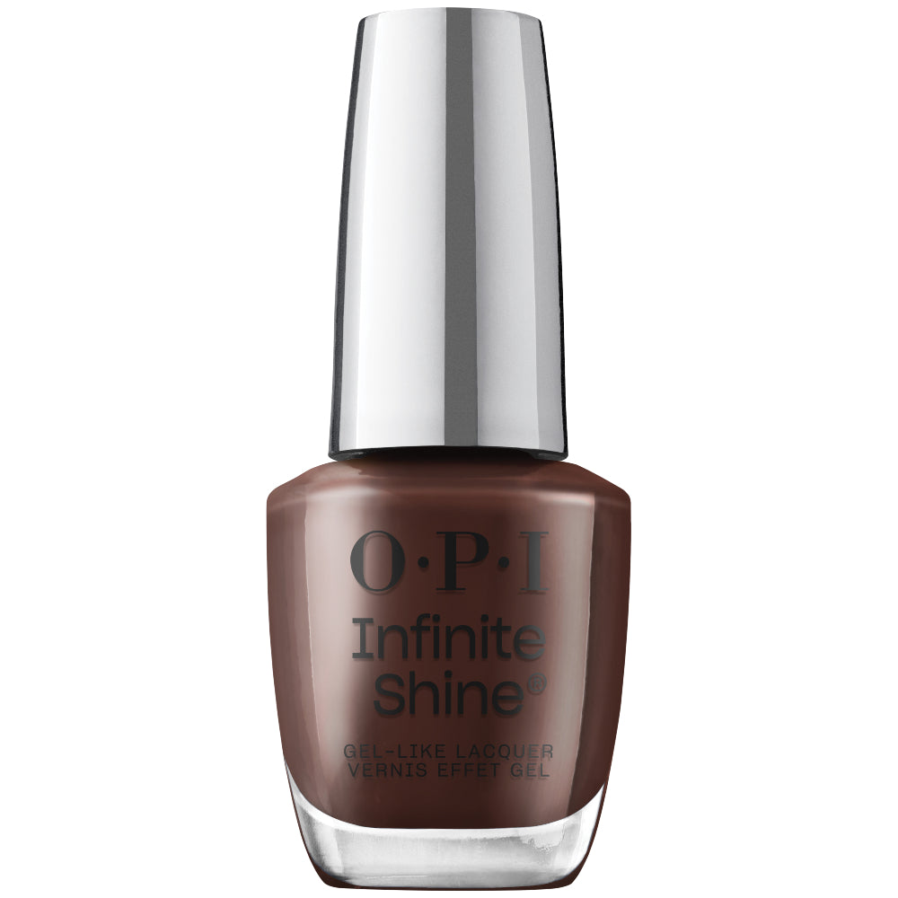 OPI Infinite Shine Gel-Like Polish Bottle | Not Afraid of the Dark (IS L104) | Dark Brown Crème