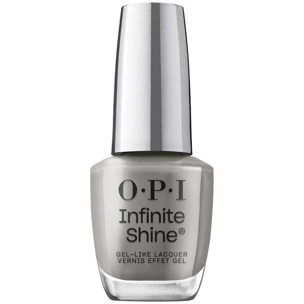 OPI Infinite Shine Gel-Like Polish Bottle | Steel Waters Run Deep (IS L27) | Shiny Deep Grey Crème