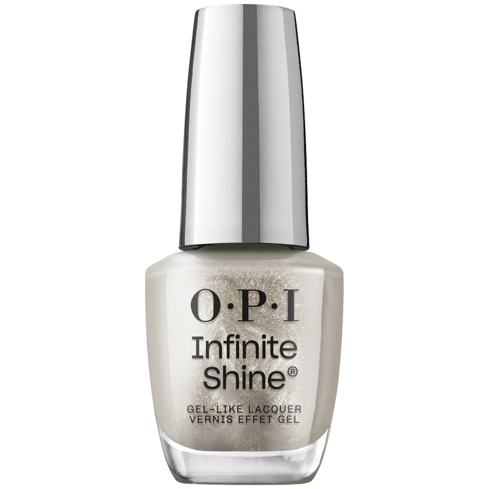 OPI Infinite Shine Gel-Like Polish Bottle | Work From Chrome (IS L107) | Metallic Silver