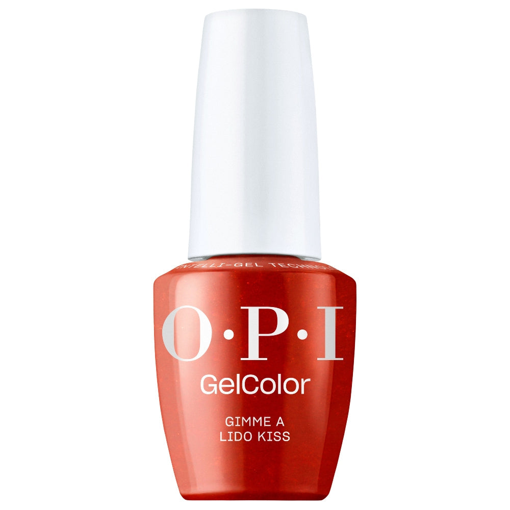OPI Intelli-Gel Bottle | Gimme a Lido Kiss (GCT V30) | Red Shimmer