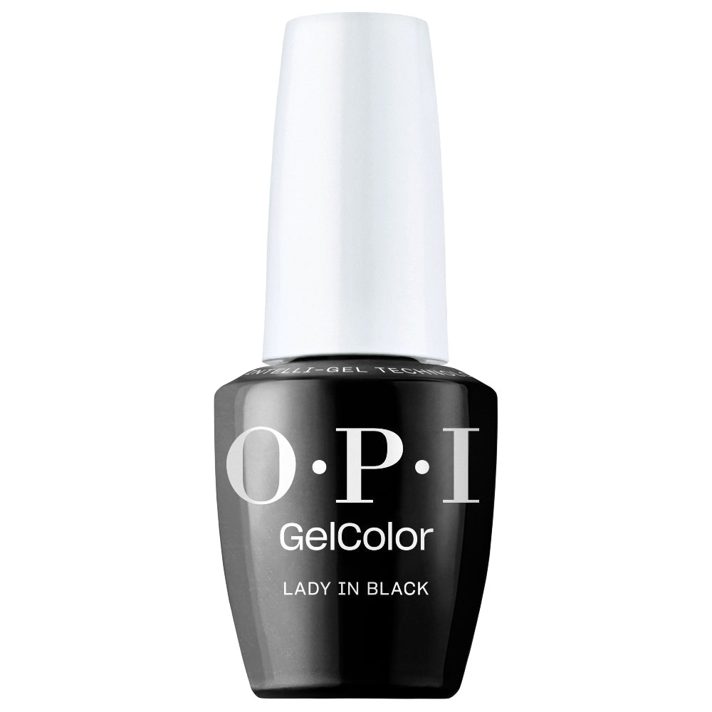 OPI Intelli-Gel Bottle | Lady In Black (GCT T02) | Pitch Black Creme
