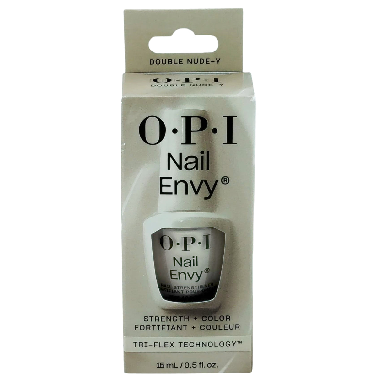 OPI Nail Envy Tri Flex Nail Strengthener Box Front View - Double Nude-Y 15ml 0.5oz
