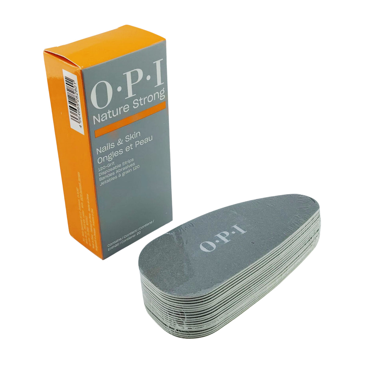 OPI Nature Strong Nails & Skin - Disposable 120 Grit Strips Pack Box Content View