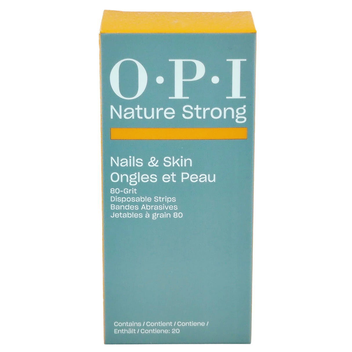 OPI Nature Strong Nails & Skin - Disposable 80 Grit Strips Pack Box Front View