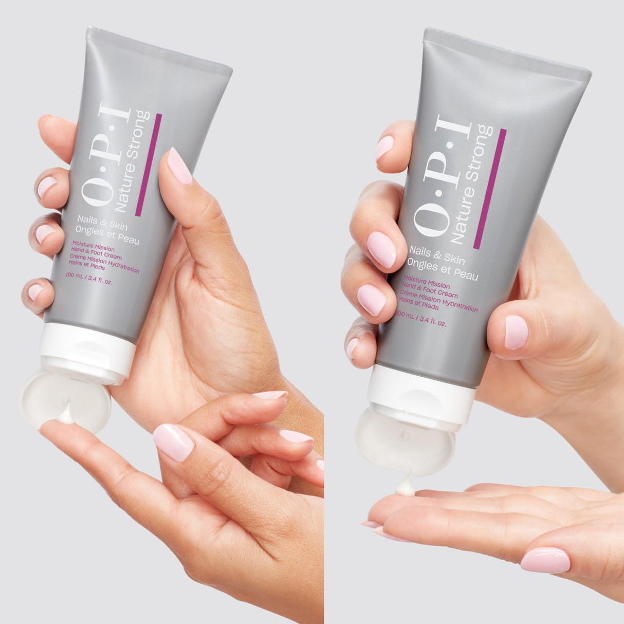 OPI Nature Strong Nails & Skin - Hand & Foot Cream 100ml Product Application On Finger Tip