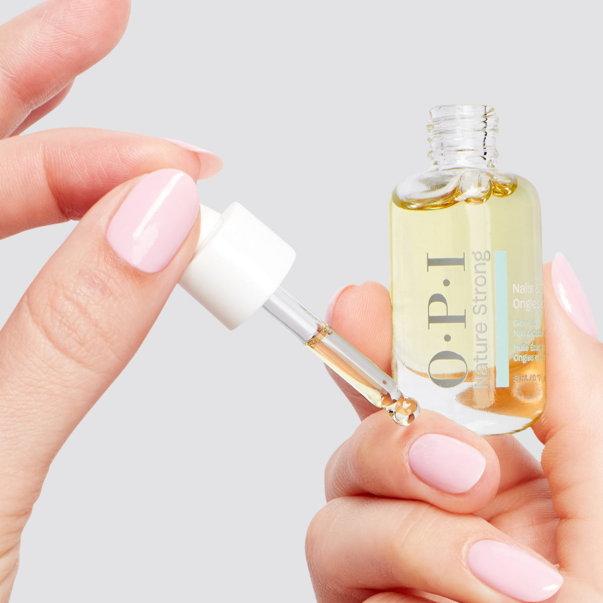 OPI Nature Strong Nails & Skin Cuticle Oil 8ml 0.27oz Product Application On Skin