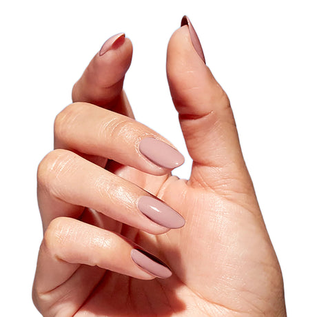 OPI Nature Strong Polish Kind Of A Twig Deal Soft Nude Colour On Finger Nails