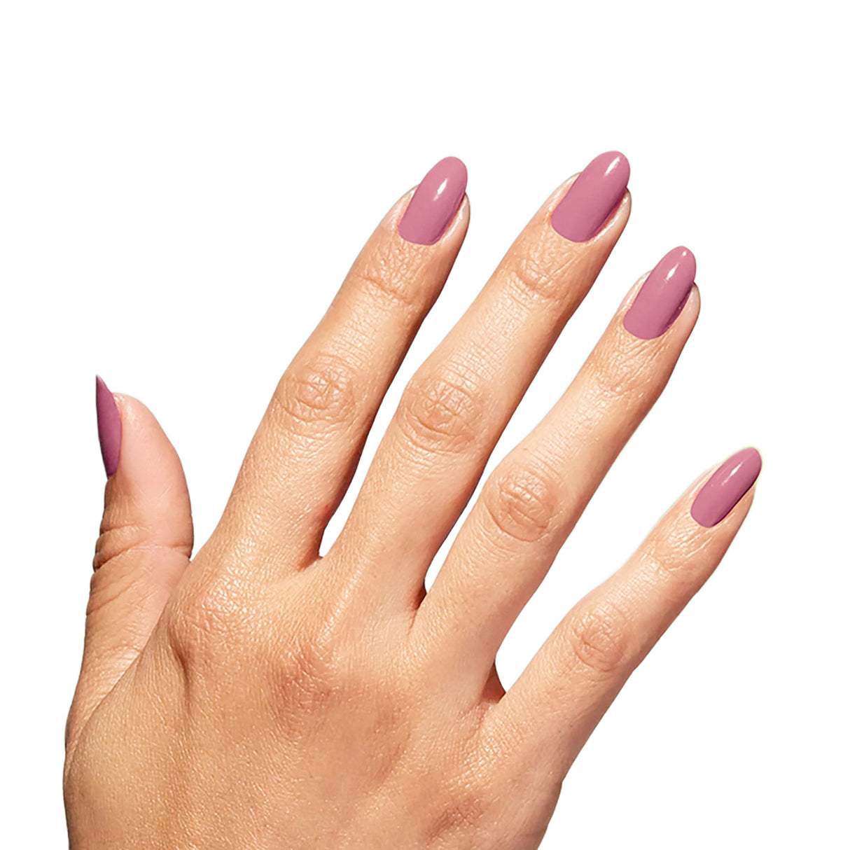 OPI Nature Strong Polish Knowledge Is Flower Salmon Pink Colour On Finger Nails