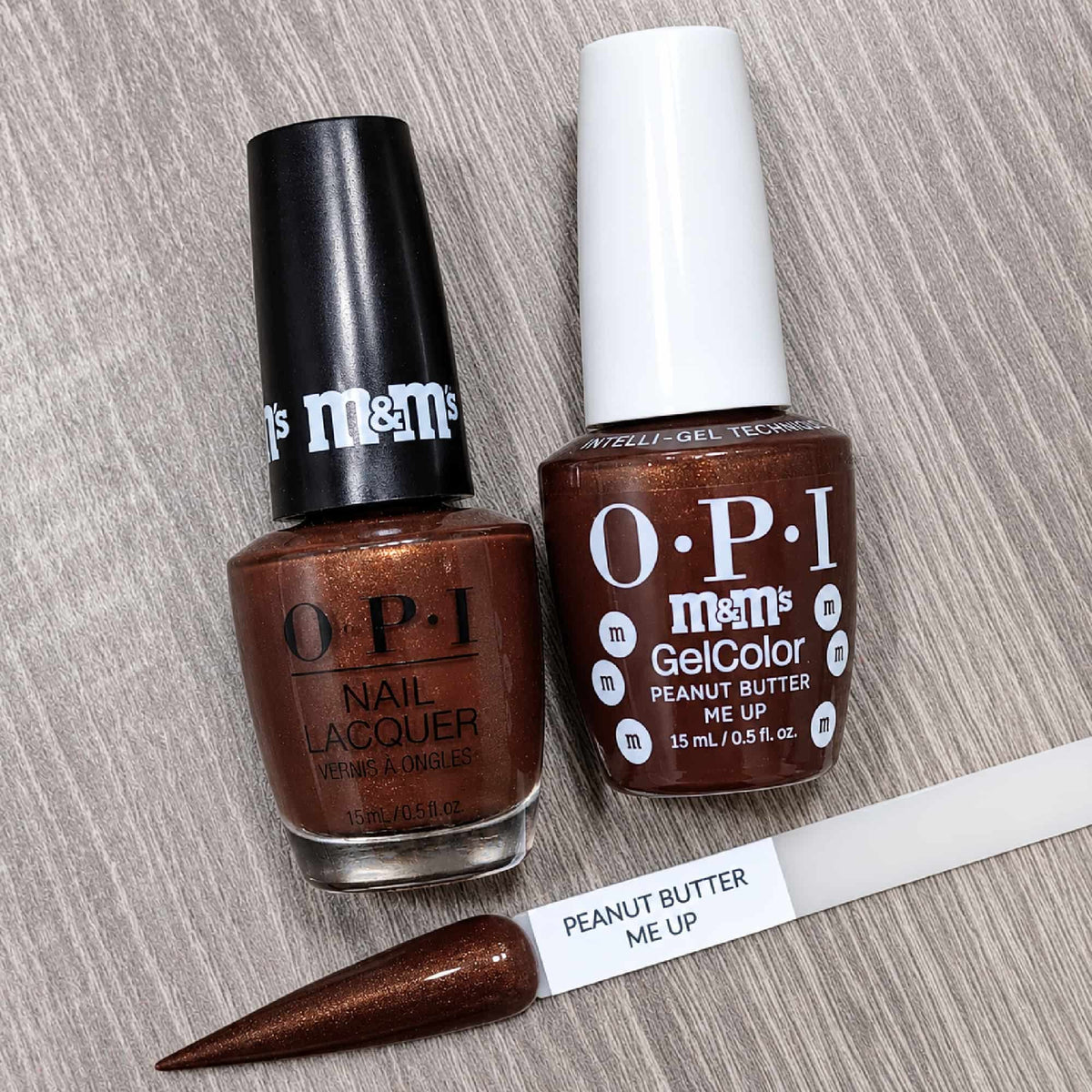 OPI Peanut Butter Me Up Gel and Polish Together and Shade Reference