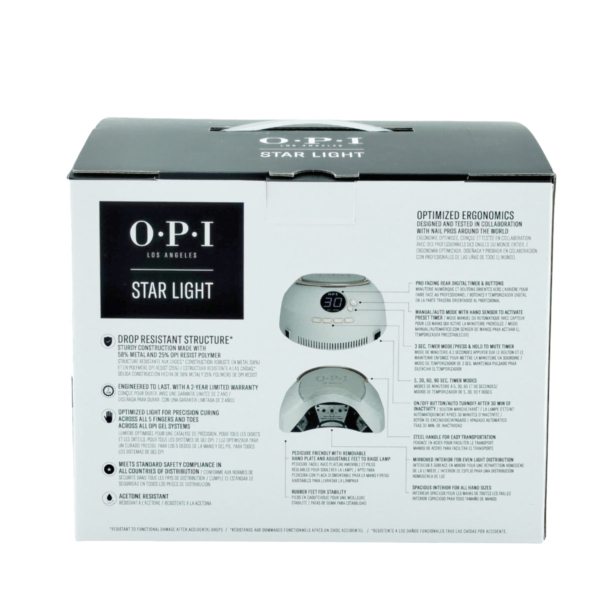 OPI Starlight LED Gel Lamp 3.0 Box Back View