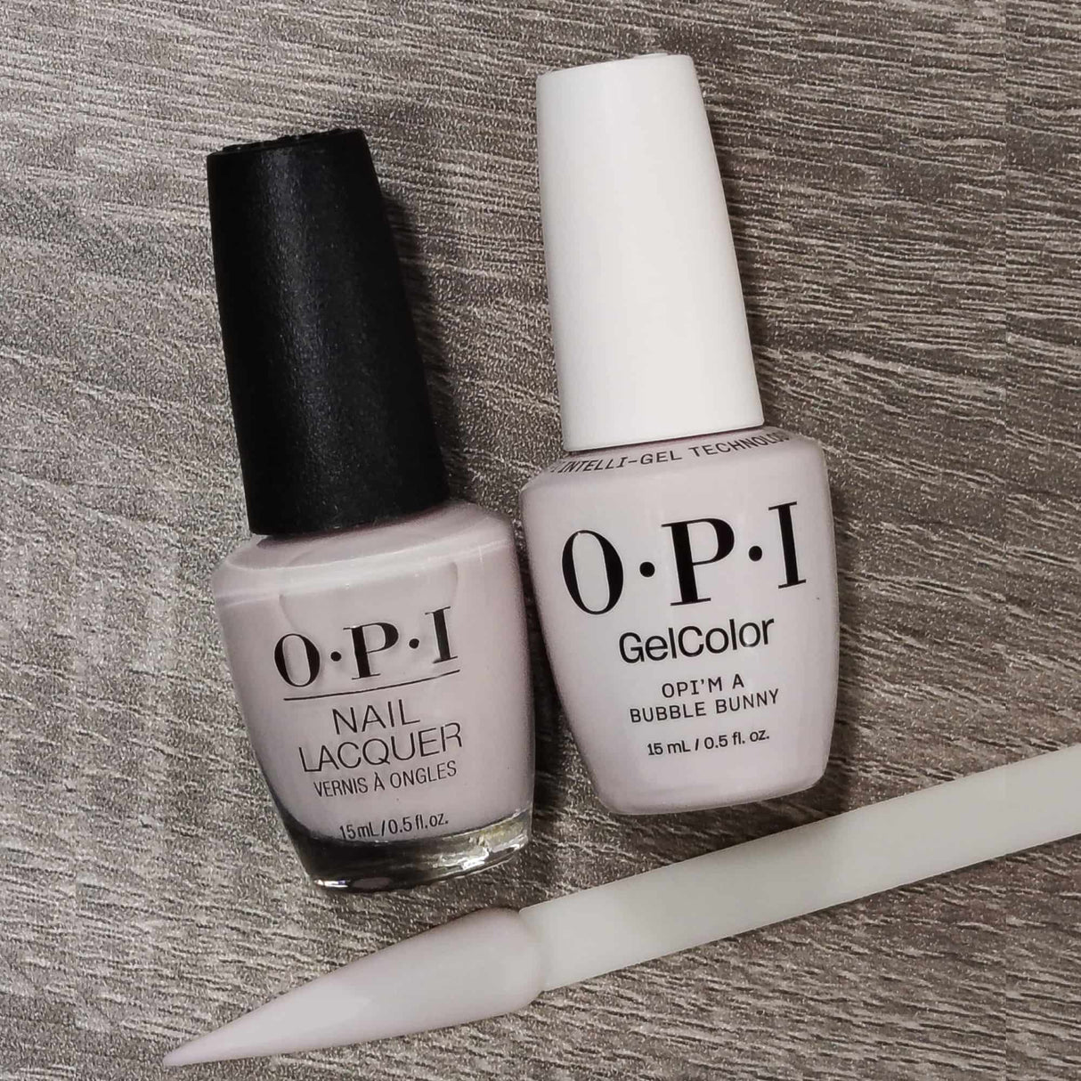 OPI'm a Bubble Bunny Gel and Polish Together and Shade Reference