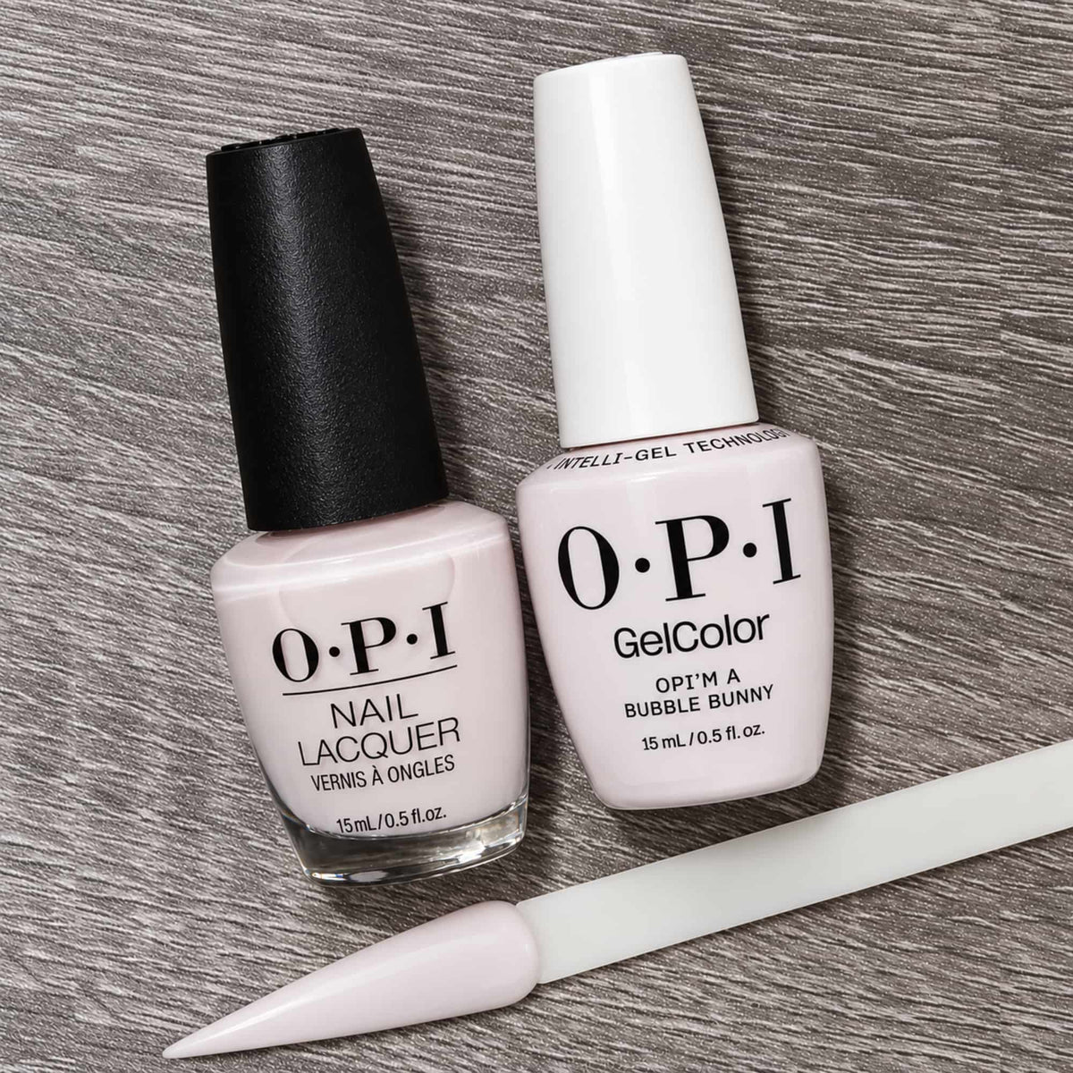 OPI'm a Bubble Bunny Gel and Polish Together and Shade Reference