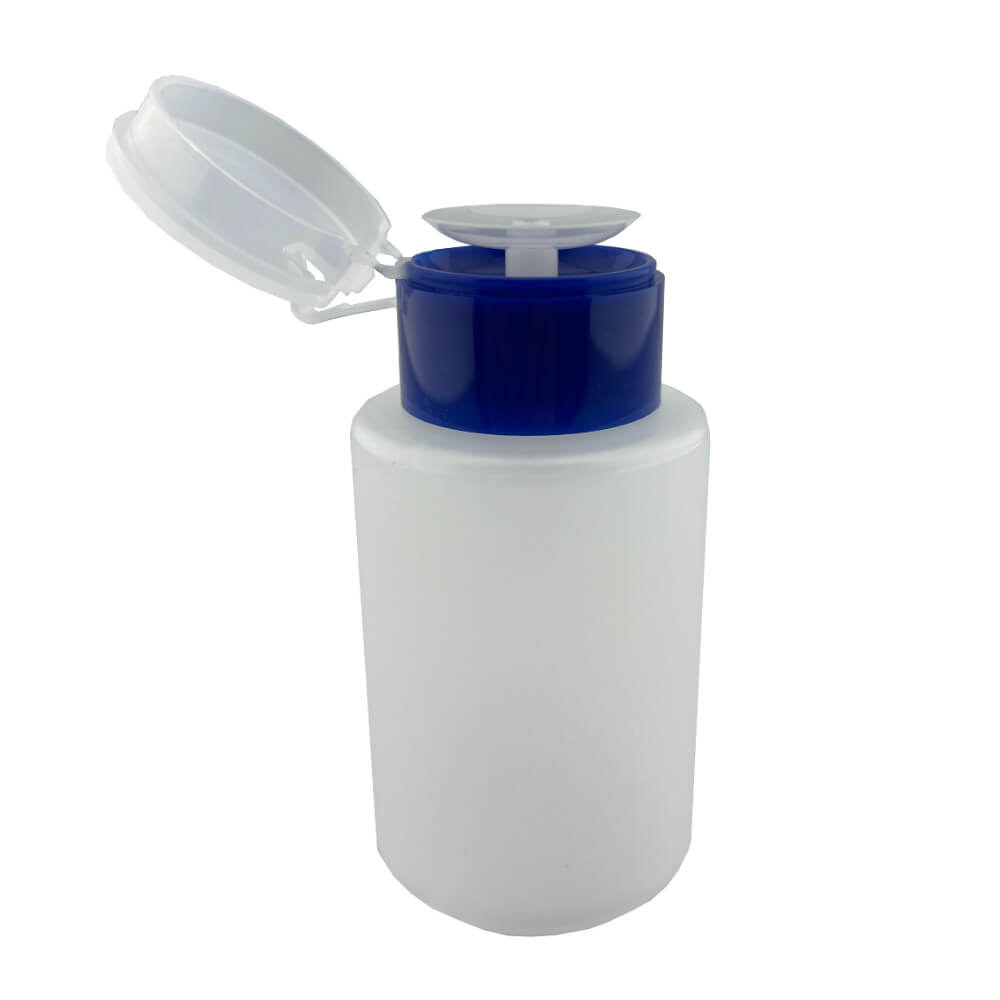 Plastic Liquid Pump Bottle Dispenser 120ml Open Lid
