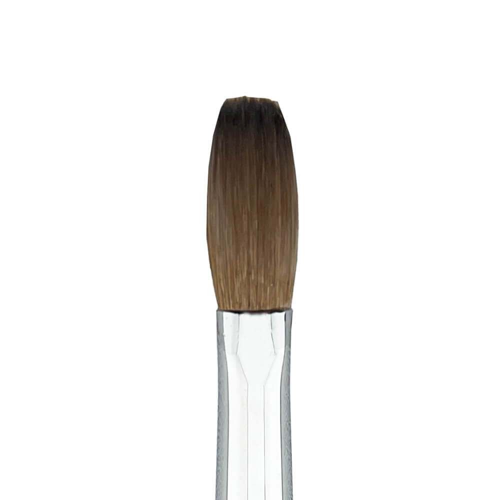 What an Acrylic Nail Brush Flatten, Pressed, or Pinched looks like