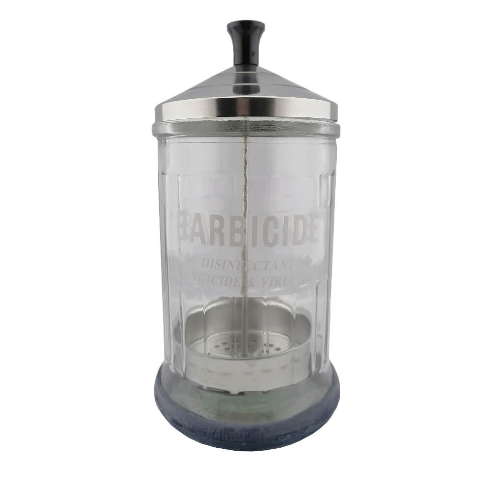 Barbicide Disinfecting Mid-Size Jar Front View