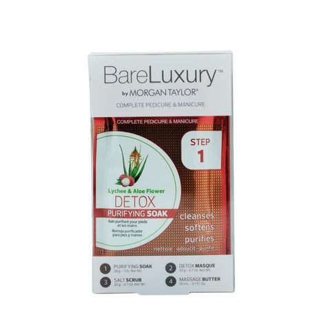 BareLuxury 4 Step Pedicure Pack - Lychee and Aloe Vera Box