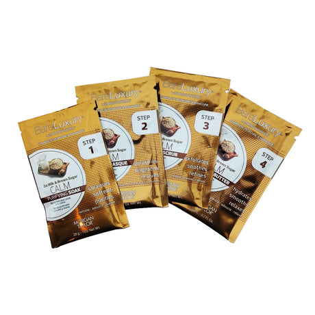 BareLuxury 4 Step Pedicure Pack - Oat Milk & Brown Sugar Sachets