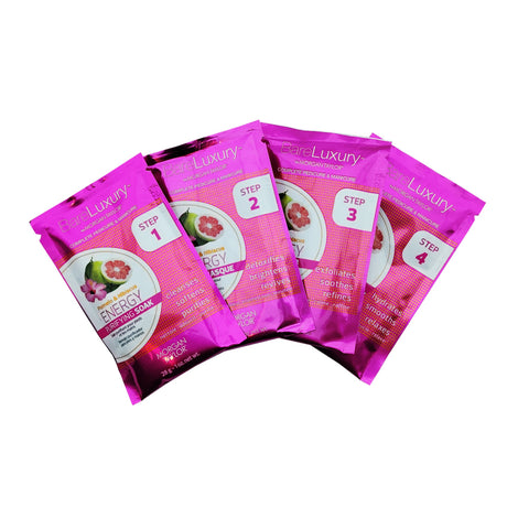 BareLuxury 4 Step Pedicure Pack - Pomelo & Hibiscus Sachets