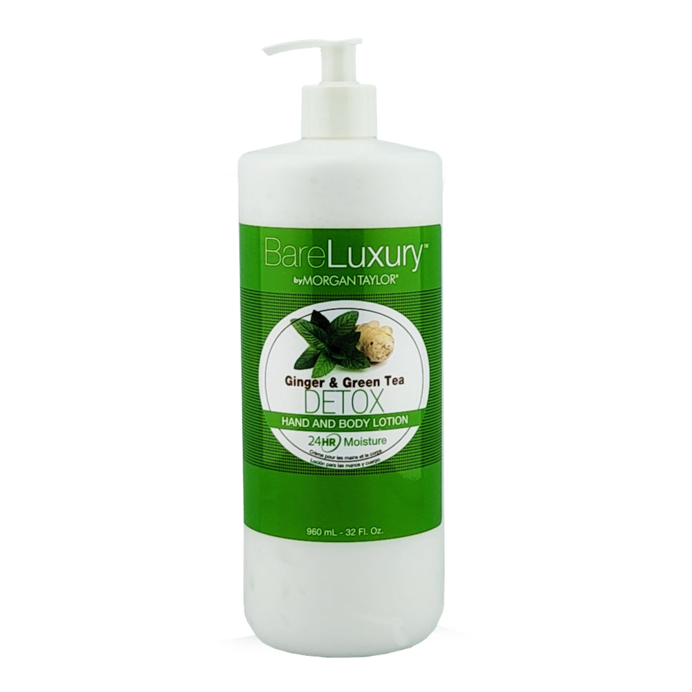 BareLuxury Hand and Body Lotion - Detox Ginger & Green Tea 960ml 32oz Bottle
