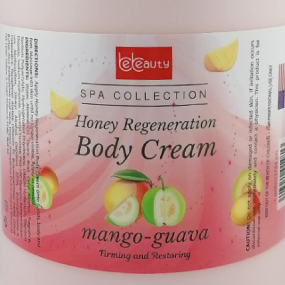 Be Beauty Honey Regeneration Body Cream (gallon) Mango & Guava Label