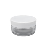 Clear Glass Powder Jar 50ml With Closed Lid
