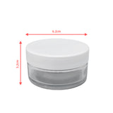 Clear Glass Powder Jar 50ml With Measurements