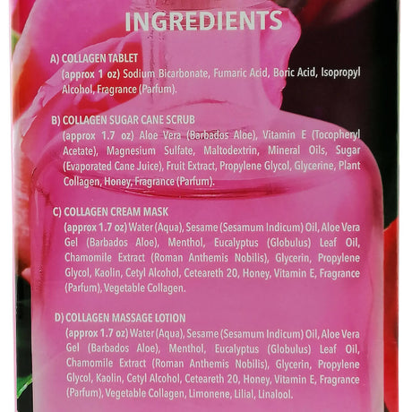 CollagenSpa 4 Step Pedicure Tray - Honey No.5 Ingredients List