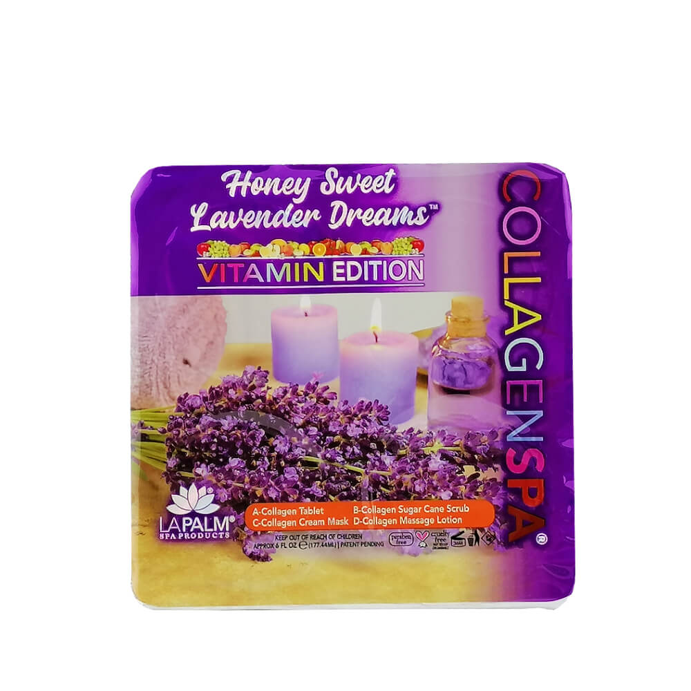 CollagenSpa 4 Step Pedicure Tray - Honey Sweet Lavender Dreams Single Pack Front View