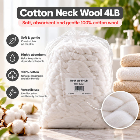 Cotton Neck Wool 4lb 100% Infographic AI Image