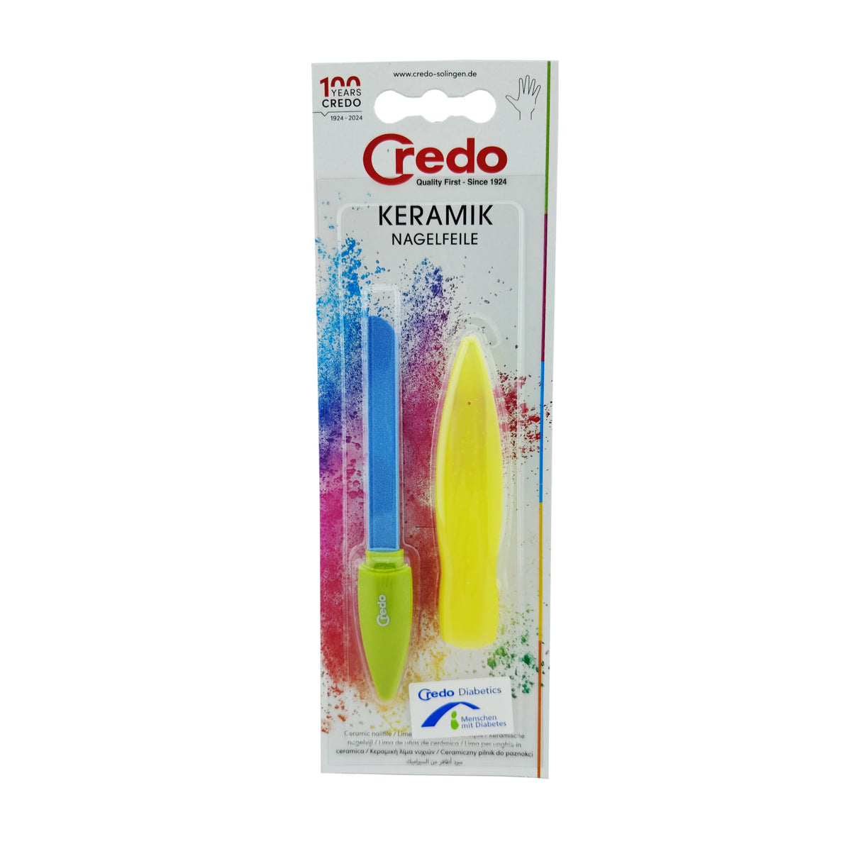 Credo Diabetic Tool DuoSoft Foot File Ceramic Box Front View