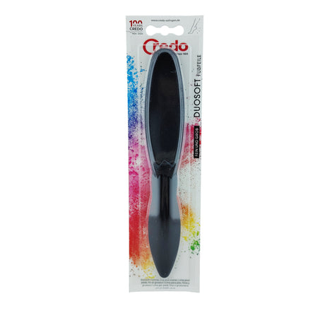 Credo DuoSoft Foot File Black Handle Box Front View