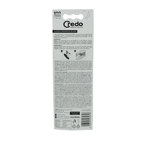 Credo DuoSoft Foot File Replacement File Strips (4pcs) Box Back View