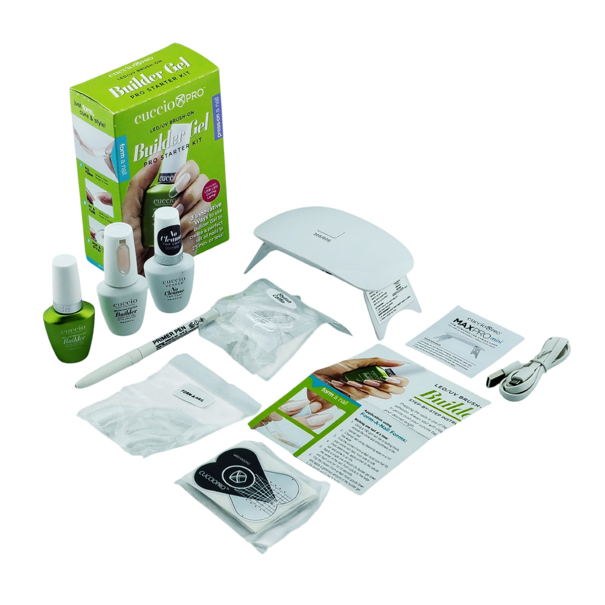 Cuccio Brush-on Builder Gel Pro Starter Kit Content View